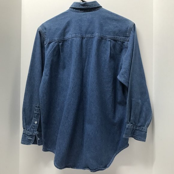 The Disney Store Winnie the Pooh Embroidered Blue Denim Button-Down Shirt - Picture 3 of 10